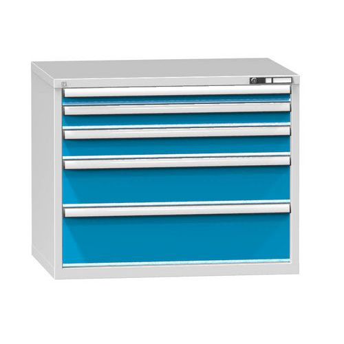 Szafki szufladowe ZG3, 1037 x 753 x 840 mm - Szafka szufladowa ZG3, 1037 x 753 x 840 mm, szaro-niebieska