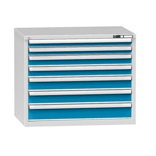 Szafki szufladowe ZG5, 1037 x 753 x 840 mm - Szafka szufladowa ZG5, 1037 x 753 x 840 mm, szaro-niebieska