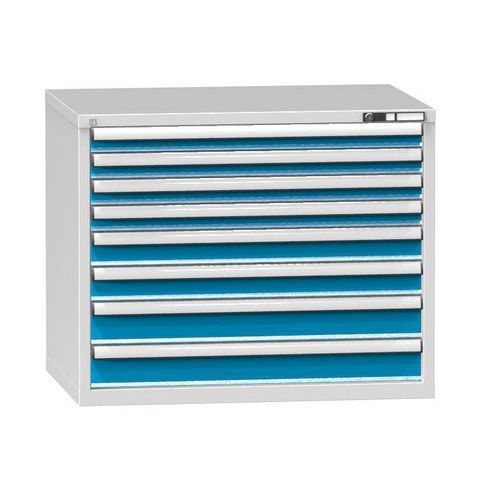 Szafki szufladowe ZG6, 1037 x 753 x 840 mm - Szafka szufladowa ZG6, 1037 x 753 x 840 mm, szaro-niebieska
