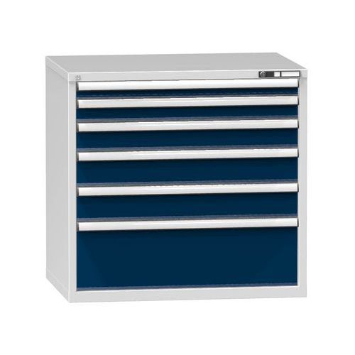Szafki szufladowe ZG3, 1037 x 753 x 990 mm - Szafka szufladowa ZG3, 1037 x 753 x 990 mm, szaro-ciemnoniebieska