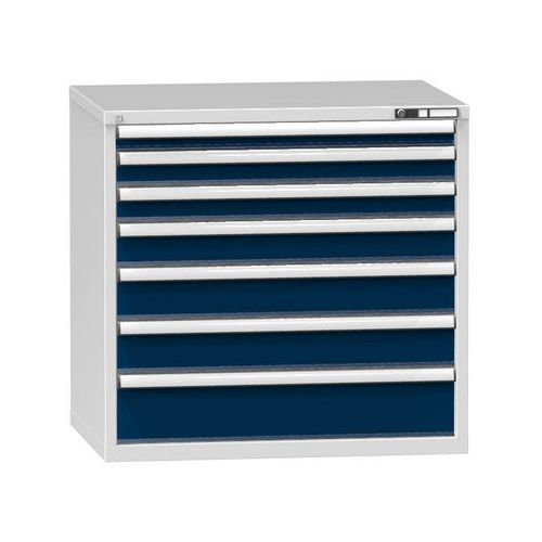 Szafki szufladowe ZG4, 1037 x 753 x 990 mm - Szafka szufladowa ZG4, 1037 x 753 x 990 mm, szaro-ciemnoniebieska