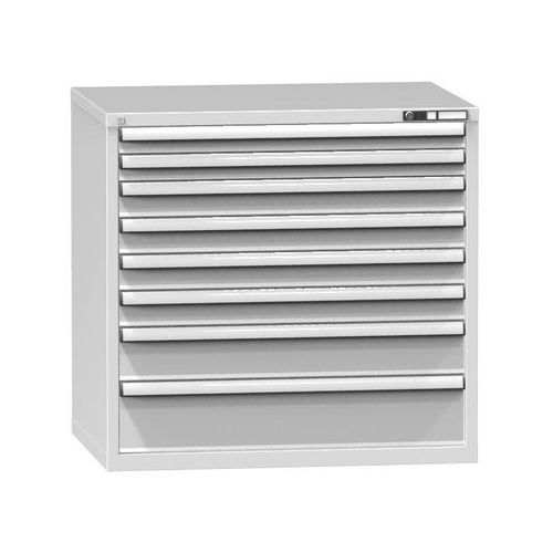 Szafki szufladowe ZG5, 1037 x 753 x 990 mm - Szafka szufladowa ZG5, 1037 x 753 x 990 mm, szaro-szara