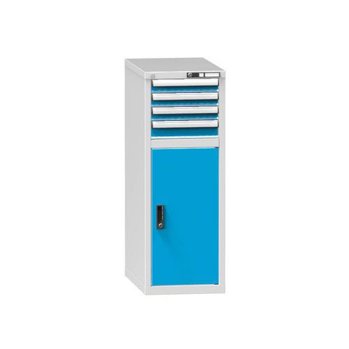 Szafki szufladowe ZH1, 442 x 753 x 1215 mm - Szafka szufladowa ZH1, 442 x 753 x 1215 mm, szaro-niebieska