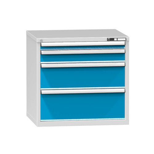 Szafki szufladowe ZK4, 884 x 753 x 840 mm - Szafka szufladowa ZK4, 884 x 753 x 840 mm, szaro-niebieska