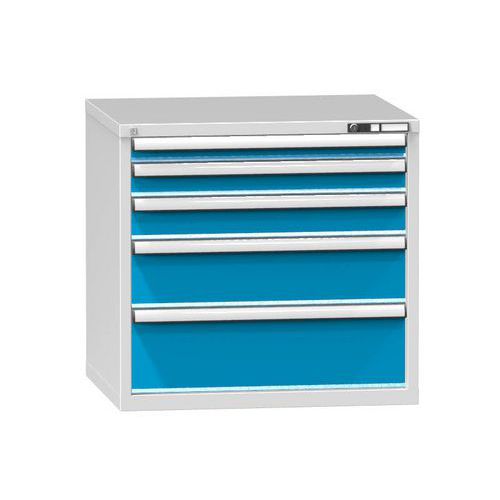 Szafki szufladowe ZK5, 884 x 753 x 840 mm - Szafka szufladowa ZK5, 884 x 753 x 840 mm, szaro-niebieska