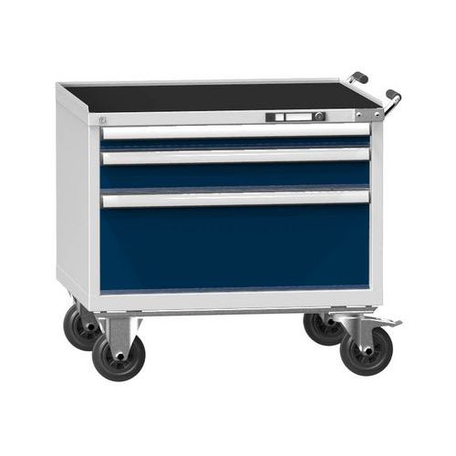 Wózki warsztatowe ZKM59-1, 45x36D, 884 x 753 x 855 mm - Wózek warsztatowy ZKM59-1, 45x36D, 884 x 753 x 855 mm, szaro-ciemnoniebieski