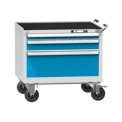 Wózki warsztatowe ZKM59-1, 45x36D, 884 x 753 x 855 mm - Wózek warsztatowy ZKM59-1, 45x36D, 884 x 753 x 855 mm, szaro-niebieski