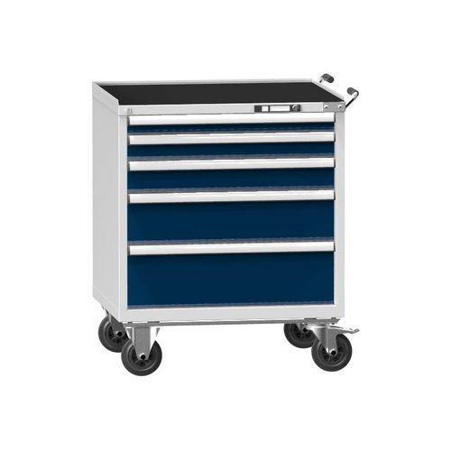 Wózki warsztatowe ZKM84-1, 45x36D, 884 x 753 x 1105 mm - Wózek warsztatowy ZKM84-1, 45x36D, 884 x 753 x 1105 mm, szaro-ciemnoniebieski