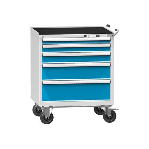 Wózki warsztatowe ZKM84-1, 45x36D, 884 x 753 x 1105 mm - Wózek warsztatowy ZKM84-1, 45x36D, 884 x 753 x 1105 mm, szaro-niebieski
