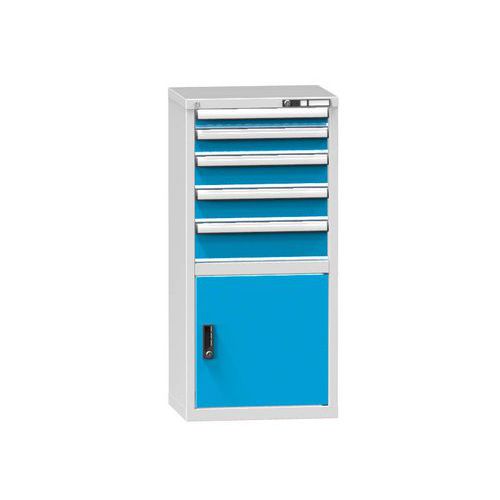 Szafki szufladowe ZN2, 578 x 464 x 1215 mm - Szafka szufladowa ZN2, 578 x 464 x 1215 mm, szaro-niebieska