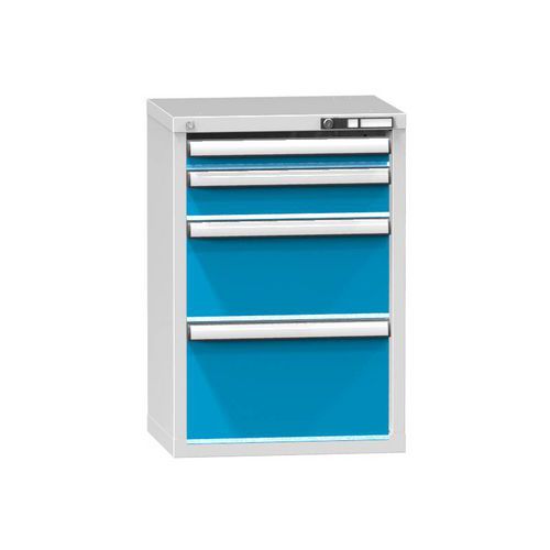 Szafki szufladowe ZN4, 578 x 464 x 840 mm - Szafka szufladowa ZN4, 578 x 464 x 840 mm, szaro-niebieska