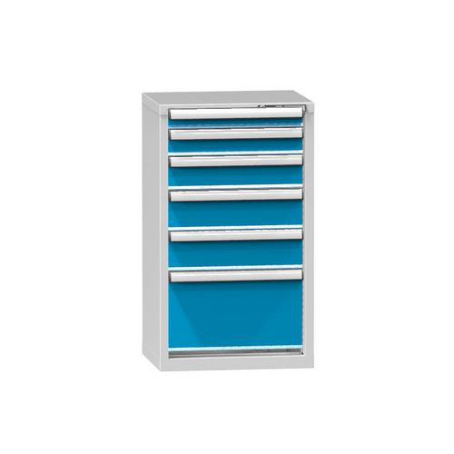 Szafki szufladowe ZN4, 578 x 464 x 990 mm - Szafka szufladowa ZN4, 578 x 464 x 990 mm, szaro-niebieska