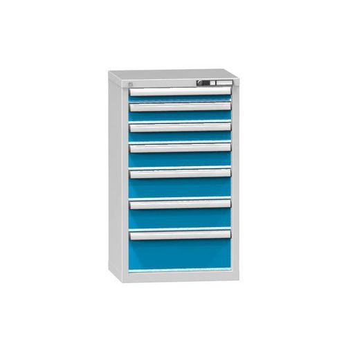 Szafki szufladowe ZN6, 578 x 464 x 990 mm - Szafka szufladowa ZN6, 578 x 464 x 990 mm, szaro-niebieska