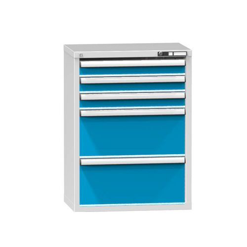 Szafki szufladowe ZP3, 731 x 464 x 990 mm - Szafka szufladowa ZP3, 731 x 464 x 990 mm, szaro-niebieska