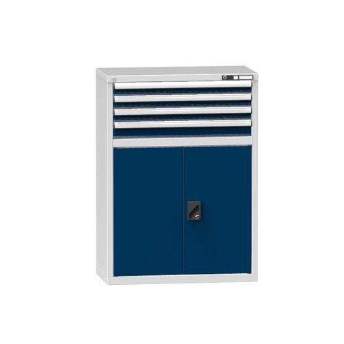 Szafki szufladowe ZR1, 884 x 464 x 1215 mm - Szafka szufladowa ZR1, 884 x 464 x 1215 mm, szaro-ciemnoniebieska