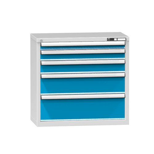 Szafki szufladowe ZR5, 884 x 464 x 840 mm - Szafka szufladowa ZR5, 884 x 464 x 840 mm, szaro-niebieska