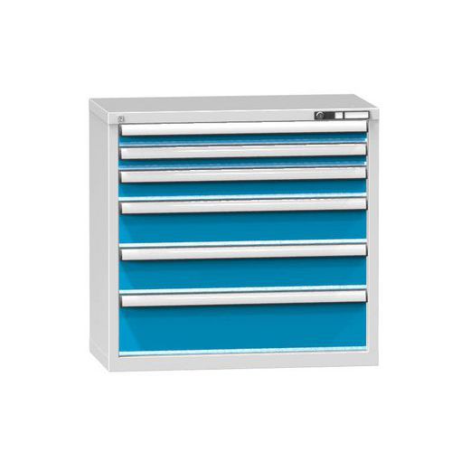 Szafki szufladowe ZR6, 884 x 464 x 840 mm - Szafka szufladowa ZR6, 884 x 464 x 840 mm, szaro-niebieska