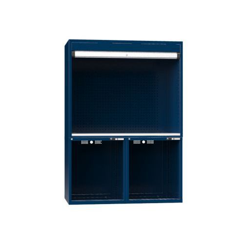 Stanowisko robocze inspekcyjne, 1462 x 753 x 1969 mm - Stanowisko robocze sterujące, 1462 x 753 x 1969 mm, ciemnoniebieski