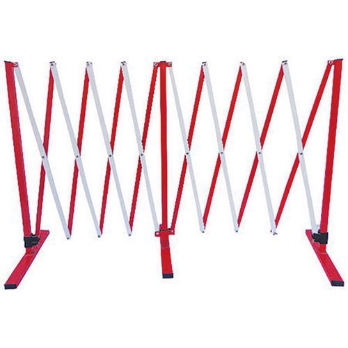 Metalowa barierka mobilna Manutan Expert, składana, długość 421 cm