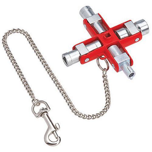 Klucz uniwersalny Knipex do skrzynek rozdzielczych, system zamykania 90 mm - Klucz uniwersalny Knipex do szaf rozdzielczych, system zamykania 90 mm