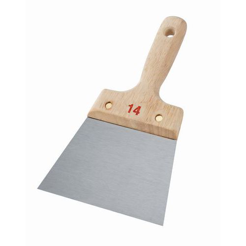 Metalowa szpatułka Roulor z drewnianą rączką - Metalowa szpatułka Roulor z drewnianą rączką, 140 mm
