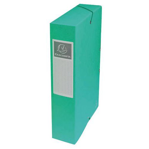 Pudełko archiwizacyjne Exabox - Exacompta, A4 - Pudełko archiwizacyjne Exabox - Exacompta, szerokość grzbietu 60 mm, A4, kolor zielony
