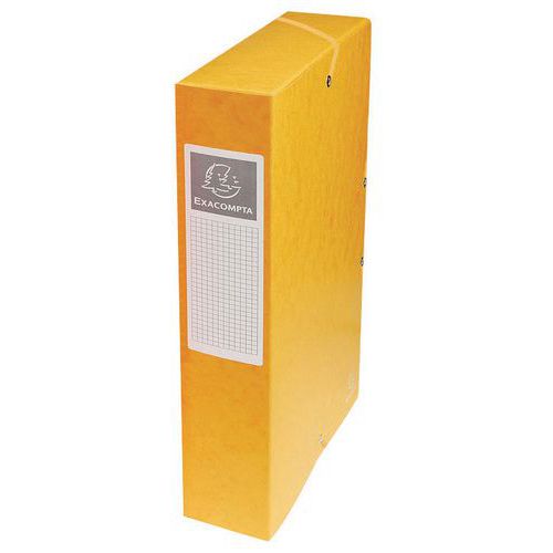 Pudełko archiwizacyjne Exabox - Exacompta, A4 - Pudełko archiwizacyjne Exabox - Exacompta, szerokość grzbietu 60 mm, A4, kolor żółty