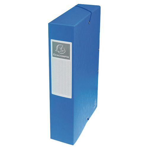Pudełko archiwizacyjne Exabox - Exacompta, A4 - Pudełko archiwizacyjne Exabox - Exacompta, szerokość grzbietu 60 mm, A4, kolor niebieski