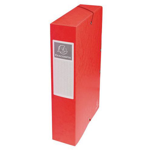Pudełko archiwizacyjne Exabox - Exacompta, A4 - Pudełko archiwizacyjne Exabox - Exacompta, szerokość grzbietu 60 mm, A4, kolor czerwony