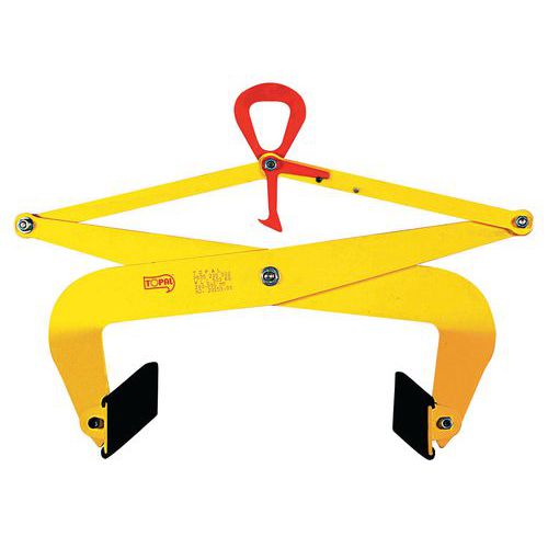 Zaciski półautomatyczne Tractel, siła zacisku 500–1000 kg - Zacisk półautomatyczny Tractel, siła zacisku 1000 kg, rozwartość 0–200 mm