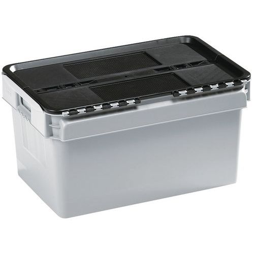 Pudełka plastikowe z pokrywką CurTec, 400 mm - Pudełko plastikowe z pokrywką CurTec, 400 mm, 45 l