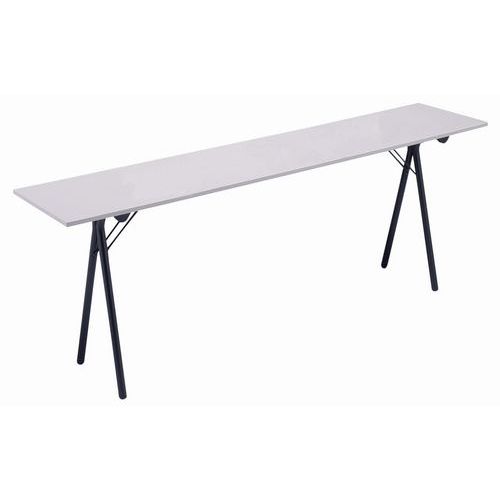 Wąskie składane stoły - Wąski składany stół, czarno-szary, 120 x 40 cm