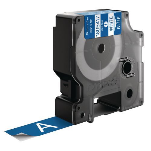 Przemysłowe samoprzylepne taśmy winylowe Rhino – Dymo - Taśma winylowa przemysłowa samoprzylepna Rhino, 19 mm, niebieska – Dymo