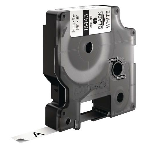 Przemysłowe samoprzylepne taśmy winylowe Rhino – Dymo - Taśma winylowa przemysłowa samoprzylepna Rhino, 9 mm, biała – Dymo