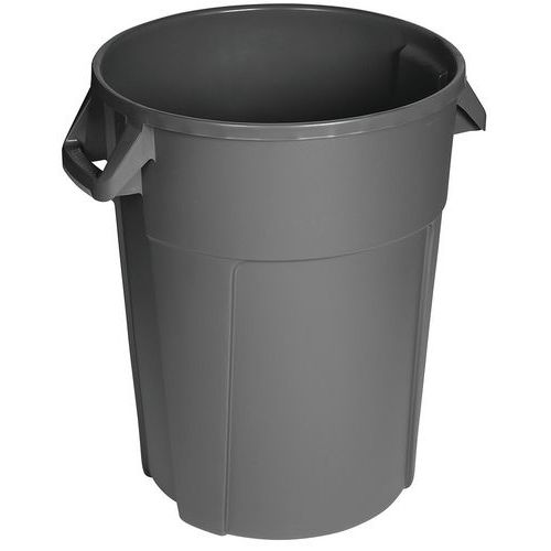 Plastikowe kosze na śmieci Manutan Expert Pure, pojemność 120 l - Plastikowy kosz na śmieci Manutan Expert Pure, pojemność 120 l, szary