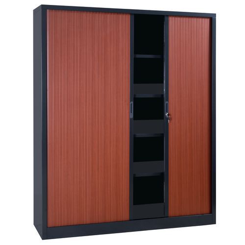 Wysokie metalowe szafy aktowe Manutan Expert z roletą, 198 x 160 x 45 cm - Wysokie metalowe szafy aktowe Manutan Expert z roletą, 198 x 160 x 45 cm, a