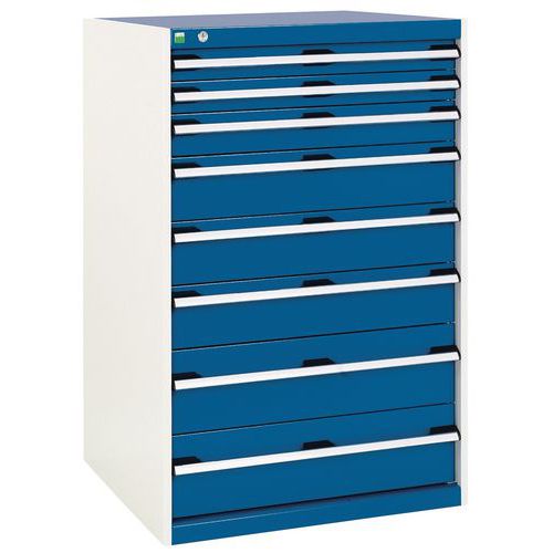 Szafy warsztatowe z szufladami Bott SL-87, wysokość 120 cm - Szafka warsztatowa z szufladami, Bott SL-87, wysokość 120 cm, 8 szuflad