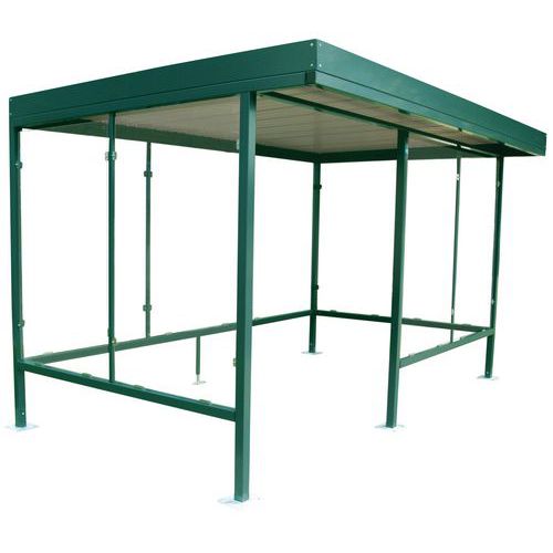 Przeszklone wiaty Manutan Expert Faency, długość 250 cm - Przeszklona wiata Manutan Expert Faency, długość 250 cm, zielona