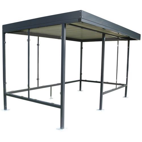 Przeszklone wiaty Manutan Expert Faency, długość 250 cm - Przeszklona wiata Manutan Expert Faency, długość 250 cm, antracyt