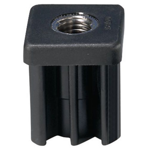 Końcówki wtykowe CALDIC do rur kwadratowych - Końcówka wtykowa CALDIC do rur kwadratowych 30 x 30 mm, średnica 12 mm