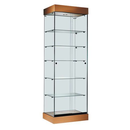 Gabloty produktowe Manutan Expert, 192 x 46 x 64 cm - Gablota produktowa Manutan Expert, 192 x 46 x 64 cm, buk