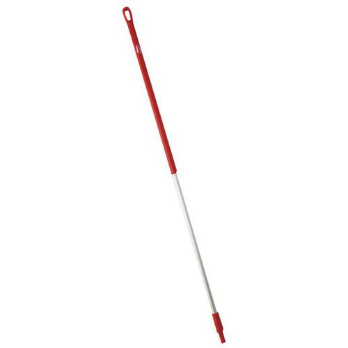 Aluminiowe kije do miotły Vikan, przykręcane, 151 cm - Aluminiowy kij do miotły Vikan, przykręcany, 151 cm, czerwony