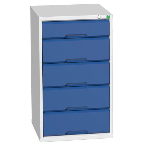 Szafki warsztatowe z szufladami Bott Verso, wysokość 90 cm, 7 szuflad - Warsztatowa szafka z szufladami Bott Verso, 90 x 52,5 x 55 cm, 7 szuflad, szar