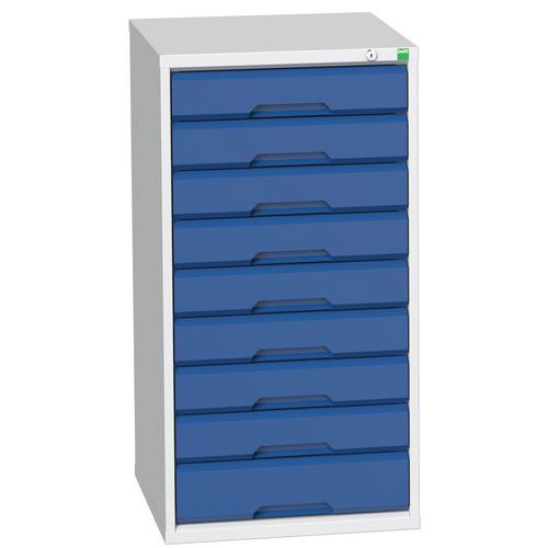 Szafki warsztatowe z szufladami Bott Verso, wysokość 100 cm, 9 szuflad - Warsztatowa szafka z szufladami Bott Verso, 100 x 52,5 x 55 cm, 9 szuflad, sz