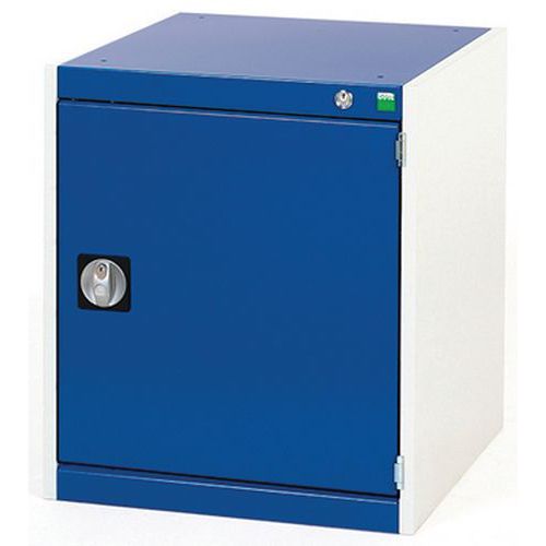 Szafy warsztatowe Bott Cubio, drzwi perforowane, wysokość 70 cm - Szafka warsztatowa Bott Cubio, 70 x 52,5 x 52,5 cm, drzwi perforowane, szaro-niebies