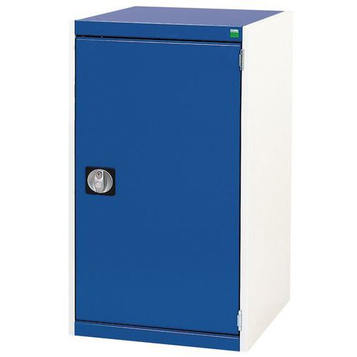 Szafy warsztatowe Bott Cubio, drzwi perforowane, wysokość 100 cm - Szafka warsztatowa Bott Cubio, 100 x 52,5 x 52,5 cm, drzwi perforowane, szaro-niebi