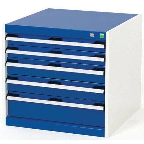 Szafki warsztatowe z szufladami Bott Cubio, 60 x 65 x 52,5-75 cm, 5 szuflad - Szafka warsztatowa z szufladami Bott Cubio, 60 x 65 x 65 cm, 5 szuflad, 