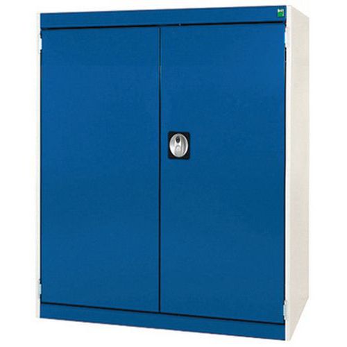 Szafy warsztatowe Bott Cubio, drzwi perforowane, wysokość 100 cm - Szafka warsztatowa Bott Cubio, 100 x 80 x 65 cm, drzwi perforowane, szaro-niebieski