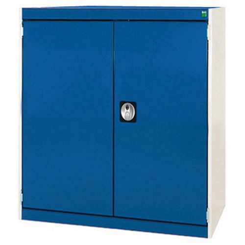Szafy warsztatowe Bott Cubio, drzwi perforowane, wysokość 90 cm - Szafka warsztatowa Bott Cubio, 90 x 80 x 65 cm, drzwi perforowane, szaro-niebieski