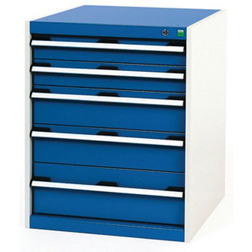 Szafki warsztatowe z szufladami Bott Cubio, 80 x 65 x 52,5-75 cm, 5 szuflad - Warsztatowa szafka z szufladami Bott Cubio, 80 x 65 x 75 cm, 5 szuflad, 